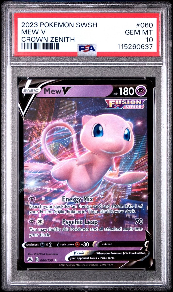Pokémon - PSA 10 - Mew V - 060/159 - Crown Zenith - Mega Cash Sydney