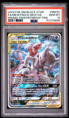 Pokémon - PSA 10 Mewtwo & Mew SM191 - Mega Cash Sydney