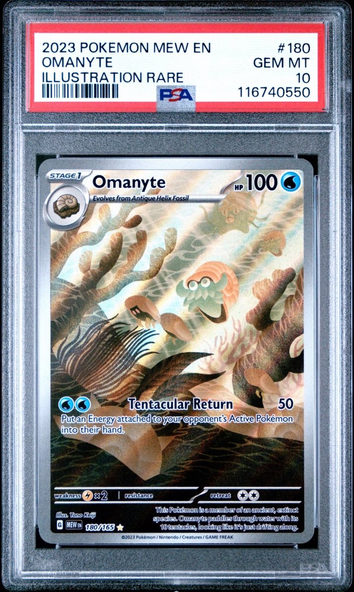 Pokémon - PSA 10 Omanyte IR 180/165 - Mega Cash Sydney