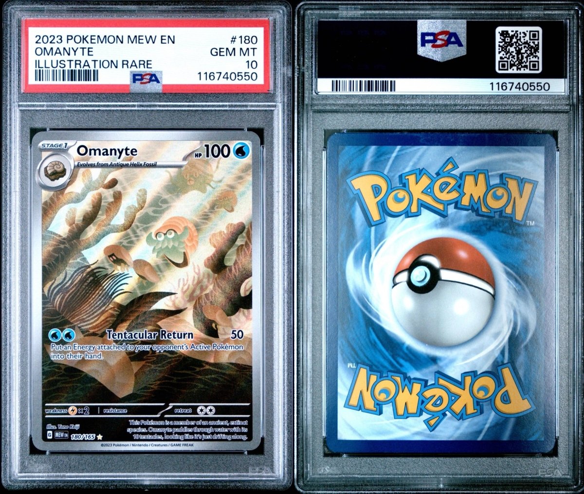 Pokémon - PSA 10 Omanyte IR 180/165 - Mega Cash Sydney