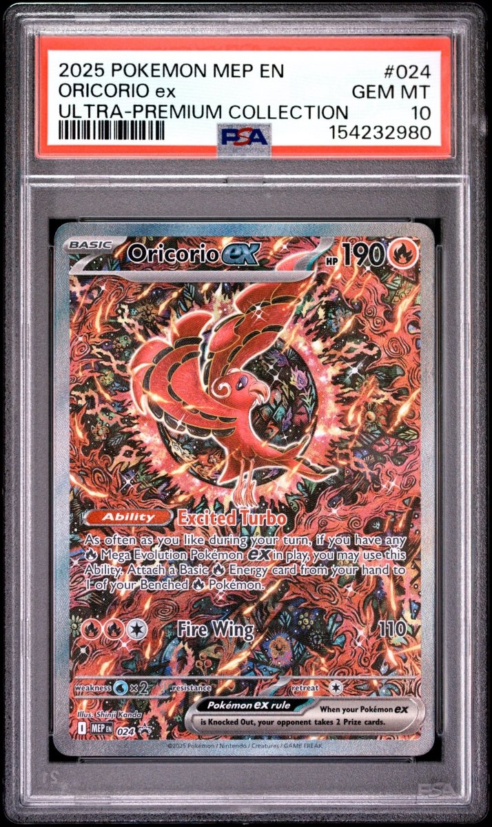 Pokémon - PSA 10 Oricorio Ex MEP024 UPC Promo - Mega Cash Sydney