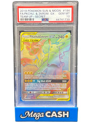 Pokémon - PSA 10 Pikachu & Zekrom GX 184/181 Team Up - Mega Cash Sydney
