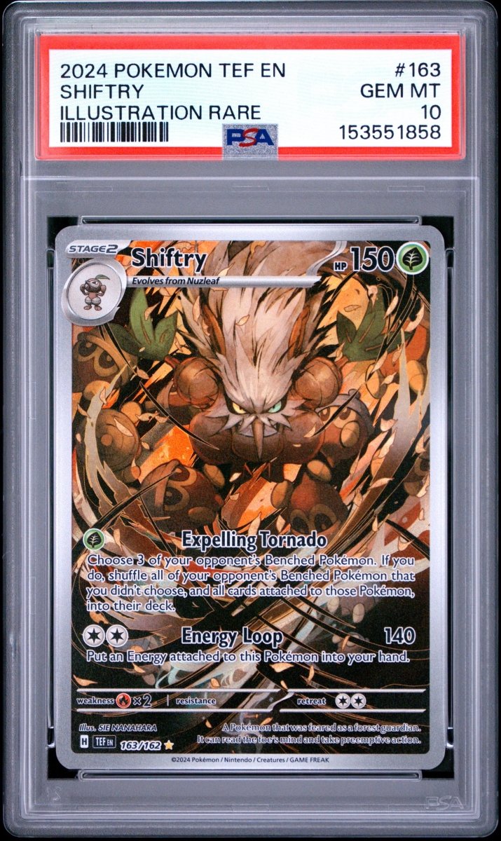 Pokémon - PSA 10 Shiftry 163/162 Temporal Forces - Mega Cash Sydney