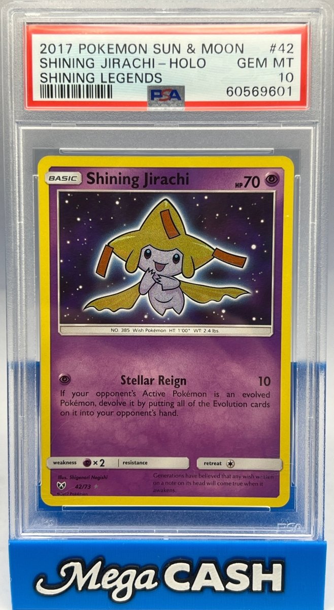 Pokémon - PSA 10 Shining Jirachi 42/73 Shining Legends - Mega Cash Sydney