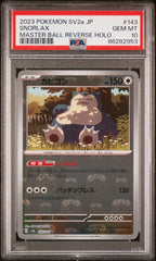 Pokémon - PSA 10 Snorlax 143/165 Masterball JPN - Mega Cash Sydney