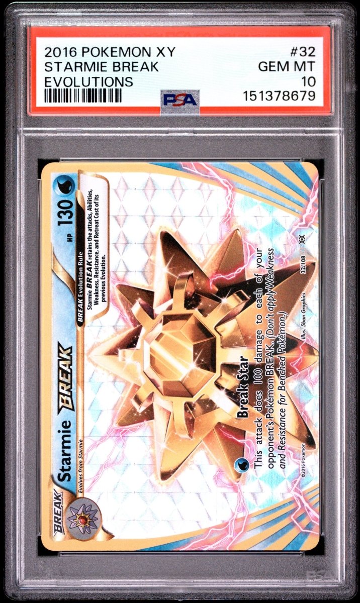 Pokémon - PSA 10 Starmie Break 32/108 XY Evolutions - Mega Cash Sydney