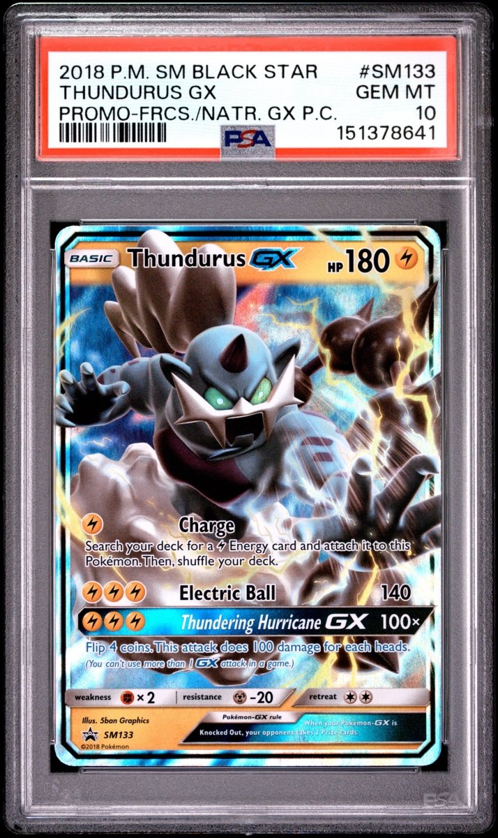 Pokémon - PSA 10 Thundurus GX SM133 - Mega Cash Sydney