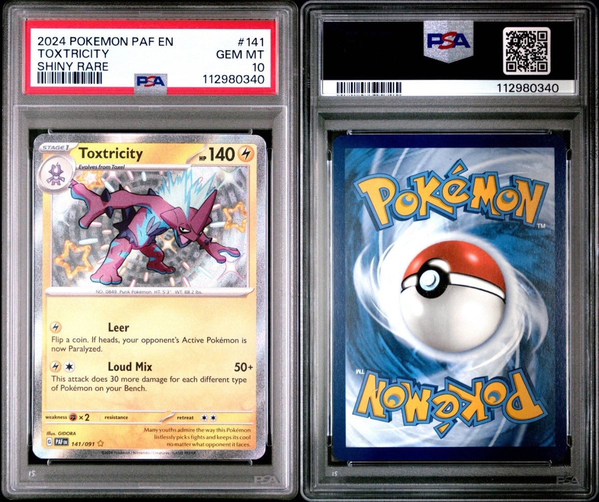 Pokémon - PSA 10 Toxtricity - 141/091 Paldean Fates - Mega Cash Sydney