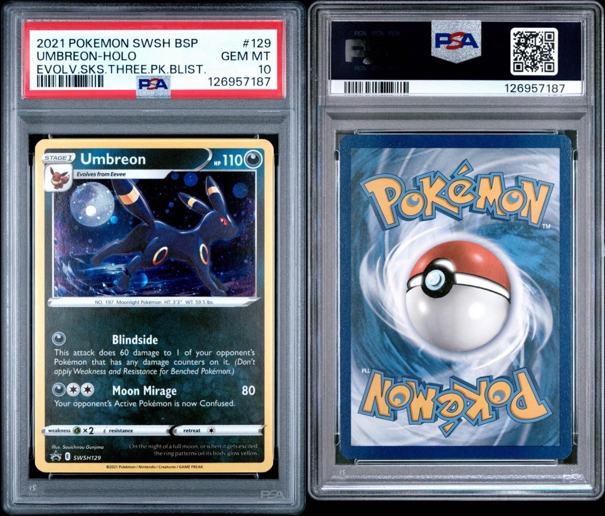 POKÉMON - PSA 10 Umbreon 3 Pack Promo SWSH129 - Mega Cash Sydney