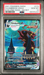 Pokemon - PSA 10 Umbreon Vmax 215/203 Evolving Skies Sword & Shield - Mega Cash Sydney