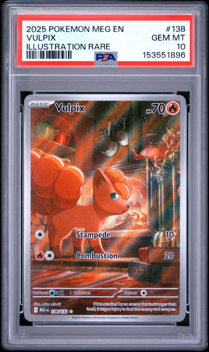 Pokémon - PSA 10 Vulpix 138/132 Mega Evolutions - Mega Cash Sydney
