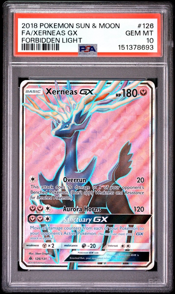 Pokémon - PSA 10 Xerneas GX 126/131 Forbidden Light - Mega Cash Sydney
