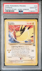 Pokémon - PSA 10 Zapdos 23 Black Star Promo Toshinao Aoki Error - Mega Cash Sydney