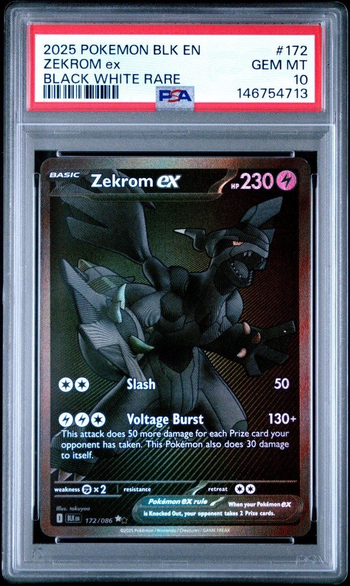 Pokémon - PSA 10 Zekrom Ex 172/086 - Mega Cash Sydney