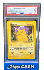 Pokémon - PSA 5 Pikachu Yellow Cheeks 58/102 Base Set - Mega Cash Sydney