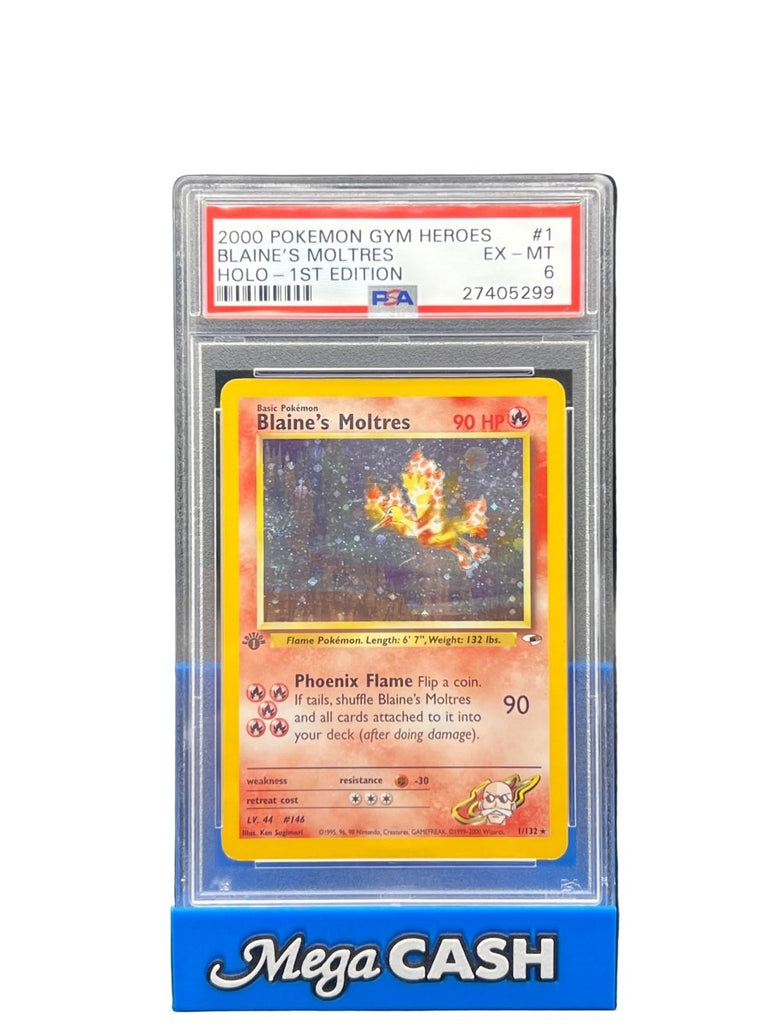 Pokémon - PSA 6 1ST Edition Blaine's Moltres