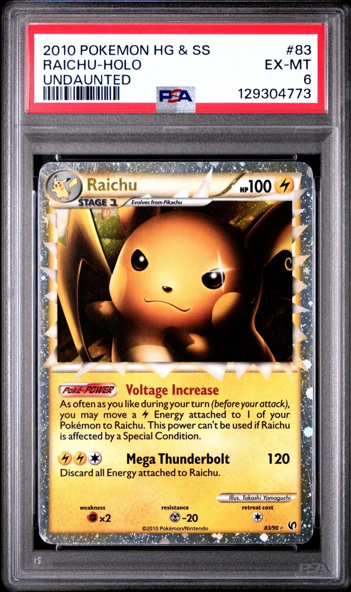 Pokémon - PSA 6 Raichu 83/90 HG & SS Undaunted - Mega Cash Sydney