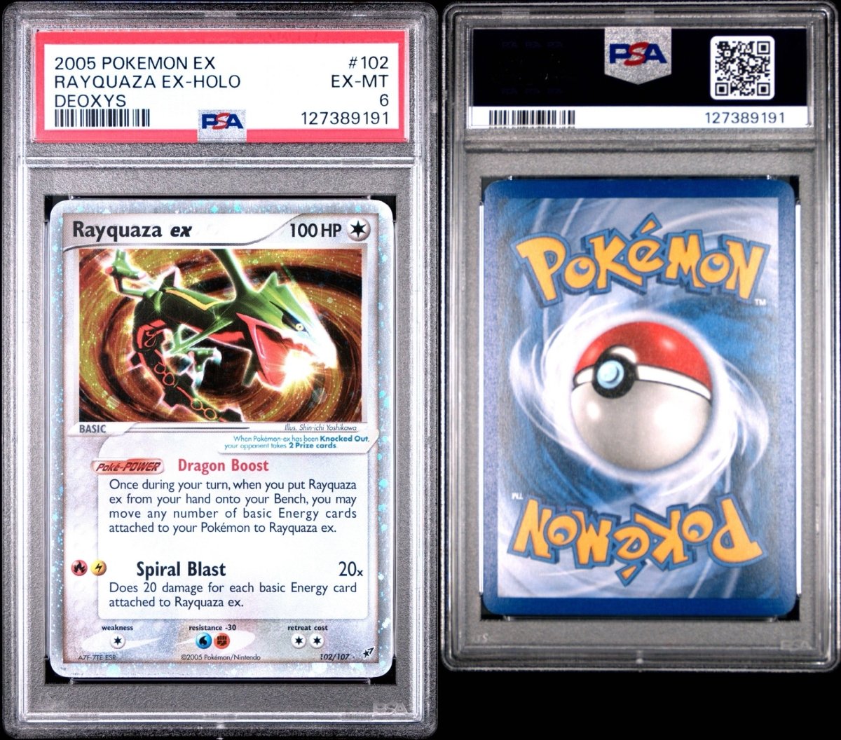 Pokémon - PSA 6 Rayquaza Ex 102/107 Deoxys - Mega Cash Sydney