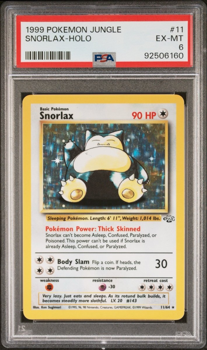 Pokémon - PSA 6 Snorlax Holo 11/64 Jungle - Mega Cash Sydney