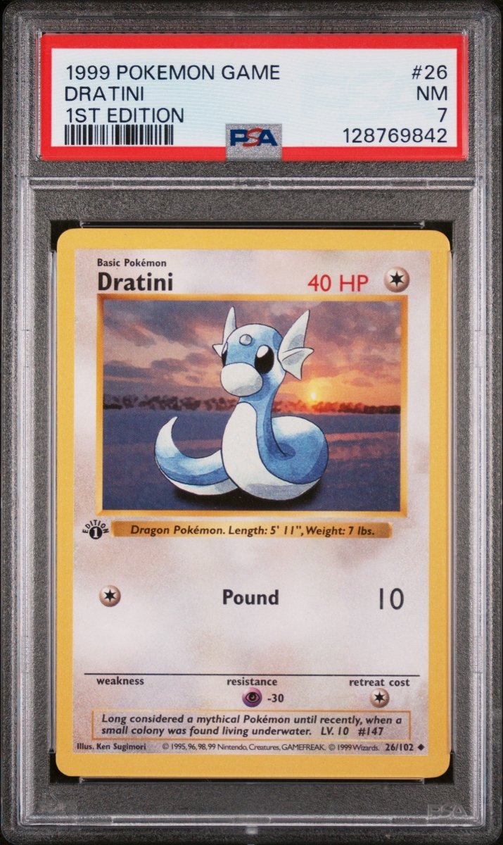 Pokémon - PSA 7 1ST Edition Dratini 26/102 - Mega Cash Sydney
