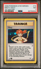Pokemon - PSA 7 Misty 18/132 Holo 1st Edition Gym Heroes - Mega Cash Sydney
