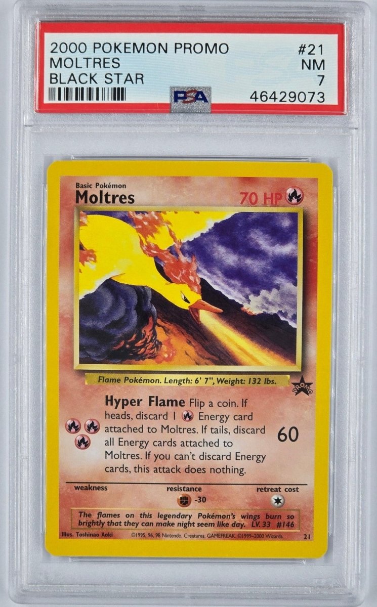 Pokemon - PSA 7 Moltres 21 Black Star Promo - Mega Cash Sydney