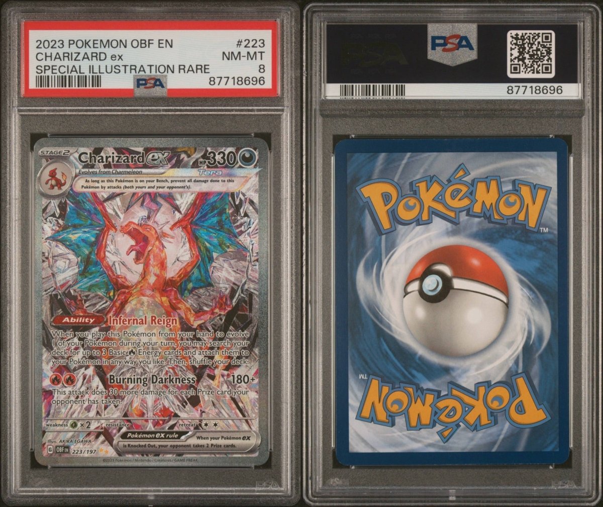 Pokémon - PSA 8 - Charizard EX - 223/197 - Obsidian Flames - Mega Cash Sydney