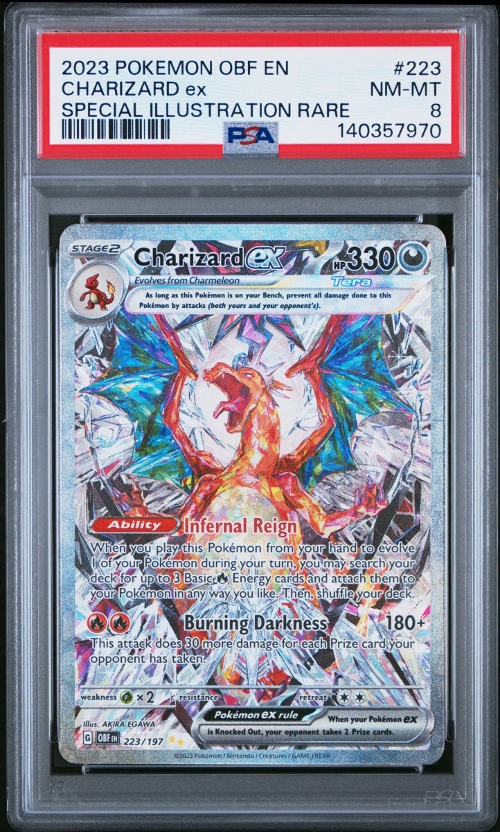 Pokémon - PSA 8 - Charizard EX - 223/197 - Obsidian Flames - Mega Cash Sydney