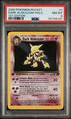 Pokémon - PSA 8 Dark Alakazam Holo 1/82 1ST Edition Rocket - Mega Cash Sydney