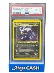Pokémon - PSA 8 Houndoom Holo 4/75 Neo Discovery - Mega Cash Sydney
