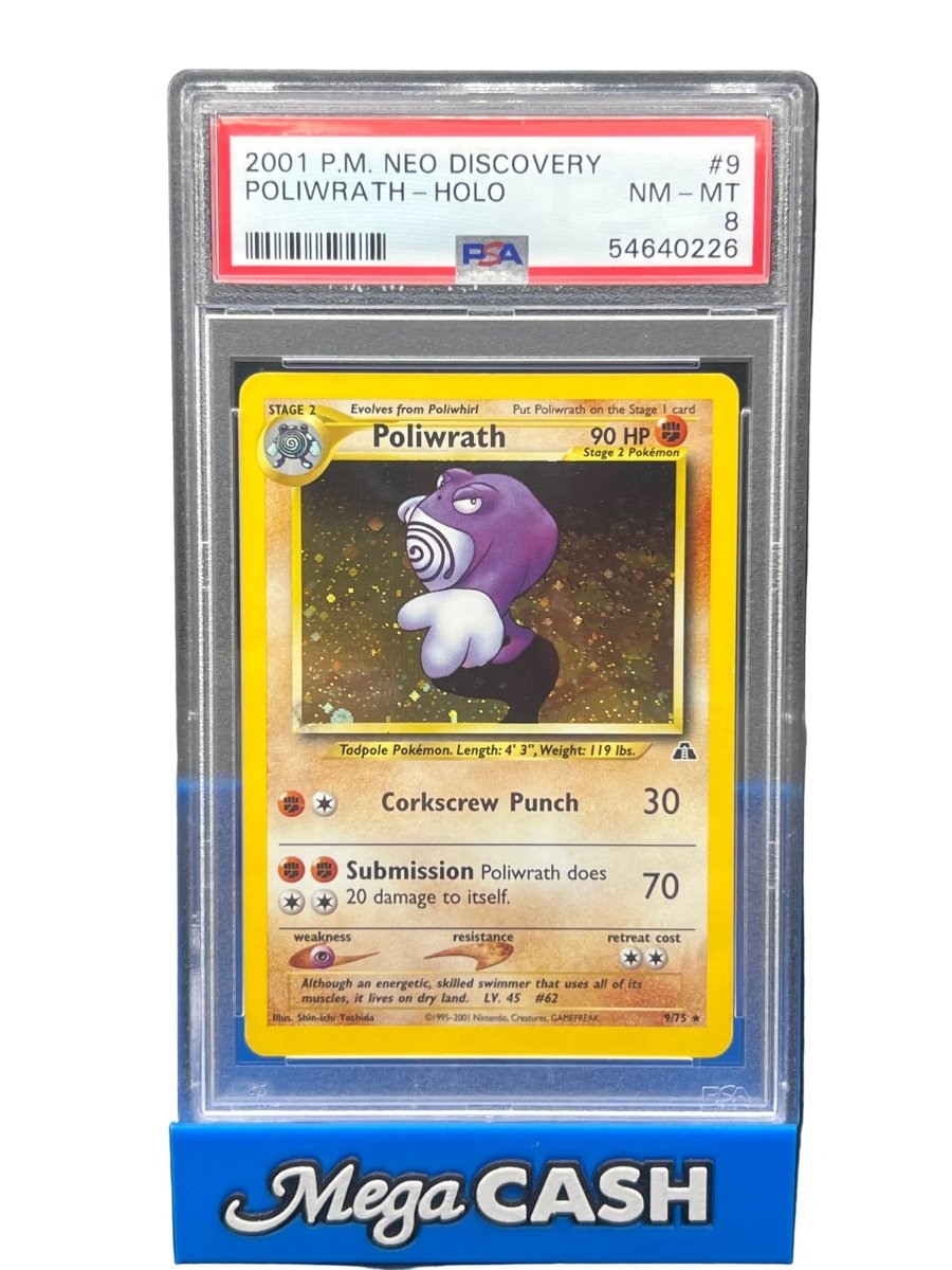 Pokémon - PSA 8 Poilwrath Holo 9/75 Neo Discovery - Mega Cash Sydney