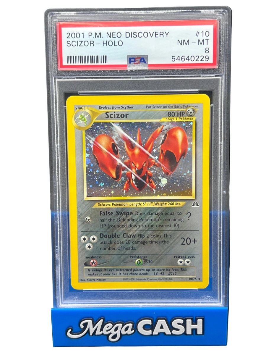 Pokémon - PSA 8 Scizor Holo 10/75 Neo Discovery - Mega Cash Sydney