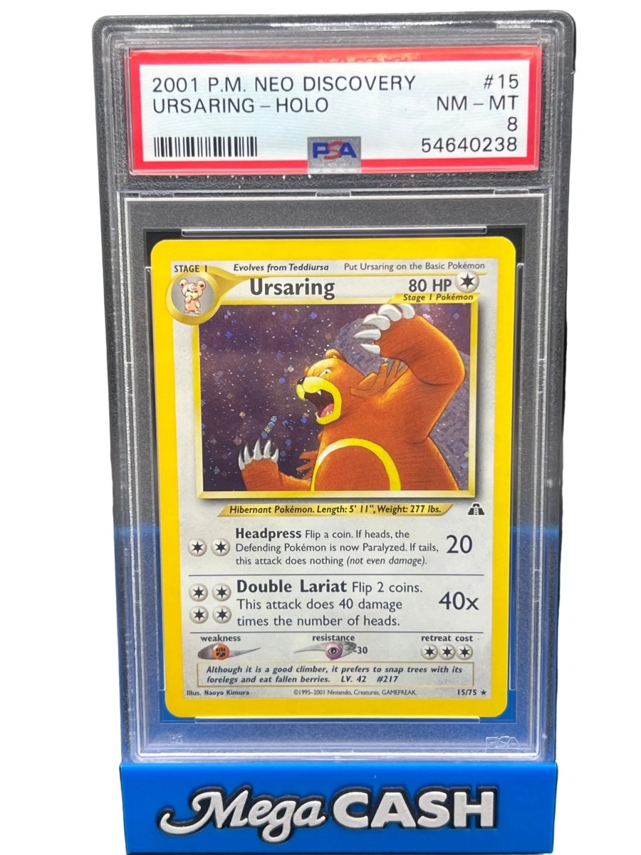 Pokémon - PSA 8 Ursaring Holo 15/75 Neo Discovery - Mega Cash Sydney