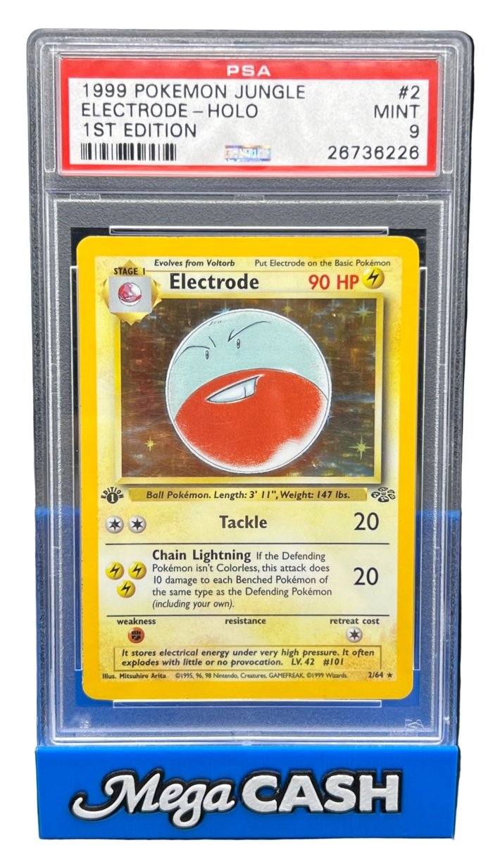 Pokémon - PSA 9 - 1ST Edition Electrode Holo - 2/64 - Jungle - Mega Cash Sydney