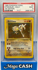 Pokémon - PSA 9 1ST Edition Hitmonlee 7/62 Fossil Holo - Mega Cash Sydney