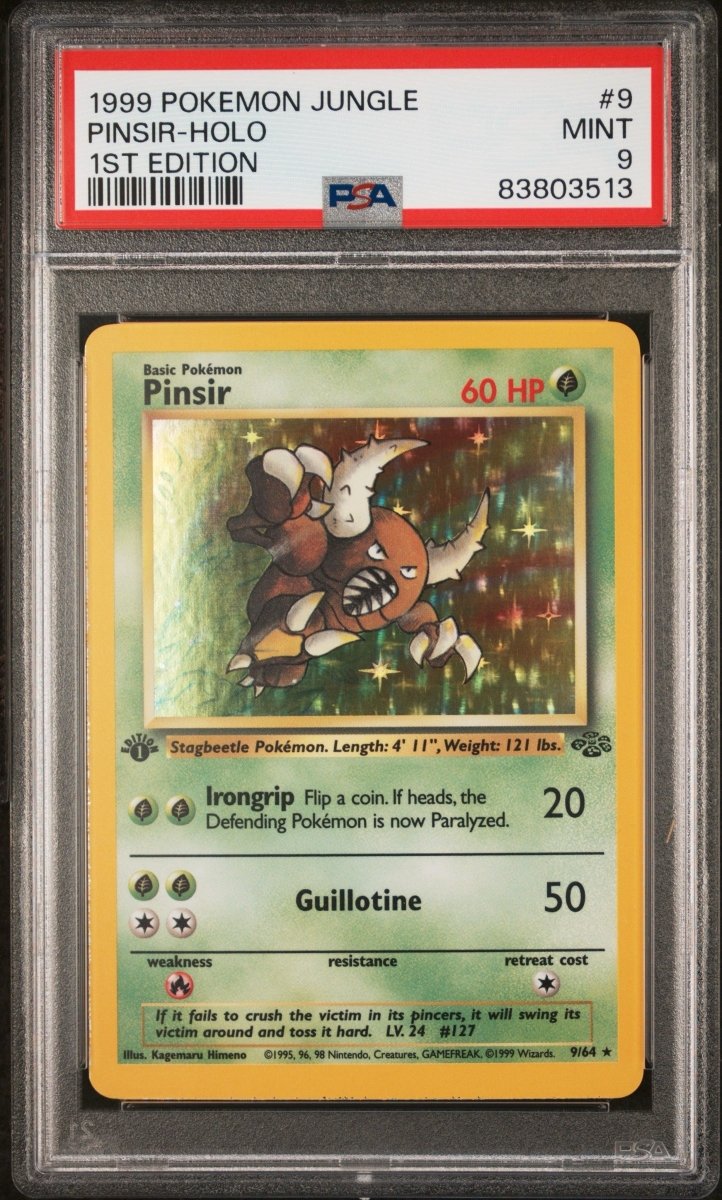 Pokémon - PSA 9 1ST Edition Pinsir 9/64 Jungle - Mega Cash Sydney