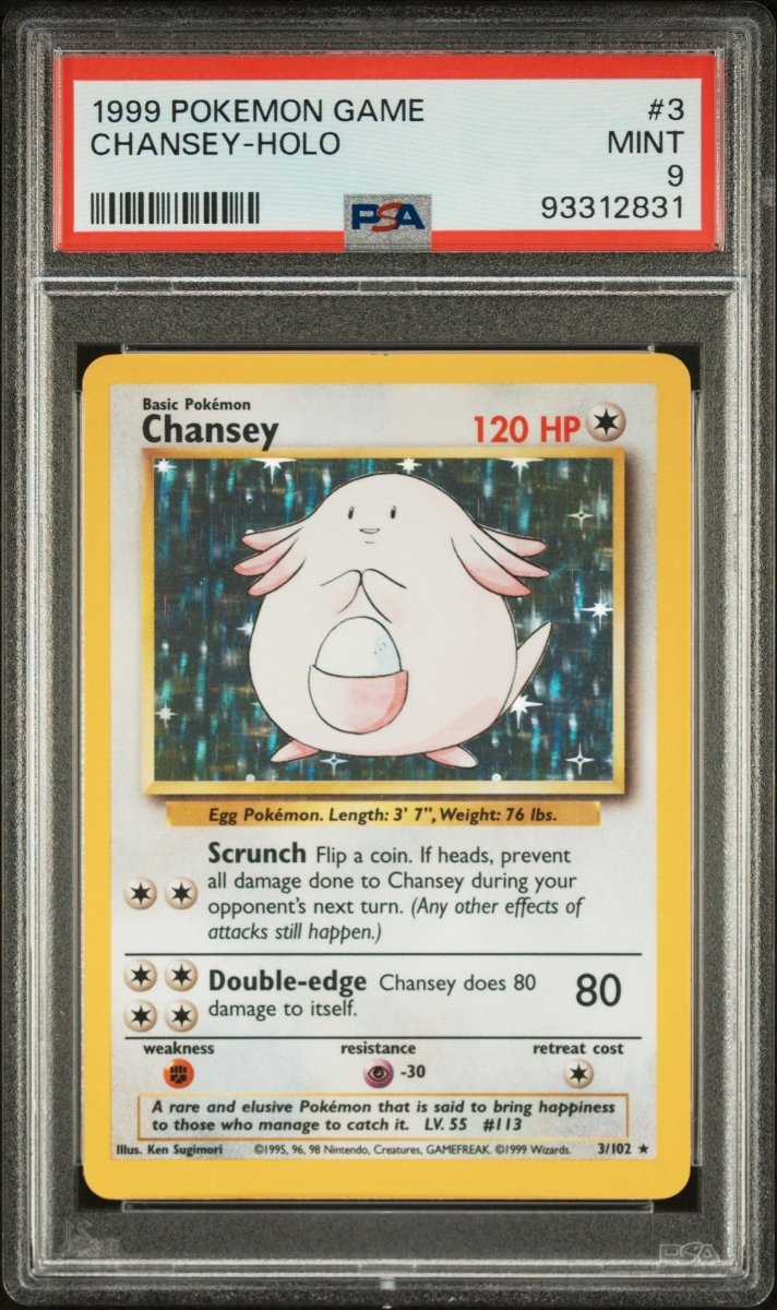 Pokemon - PSA 9 Chansey 3/102 Base Set Unlimited - Mega Cash Sydney