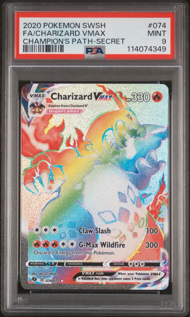 Pokémon - PSA 9 - Charizard Vmax 074/073 - Champions Path - Mega Cash Sydney