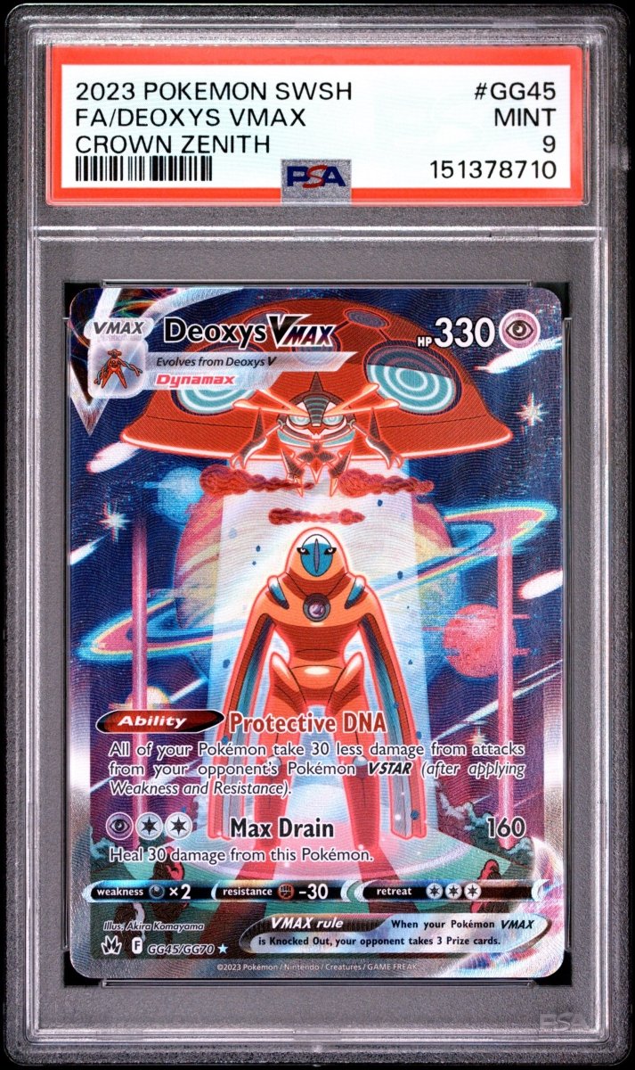 Pokémon - PSA 9 Deoxys Vmax GG45/GG70 Crown Zenith - Mega Cash Sydney