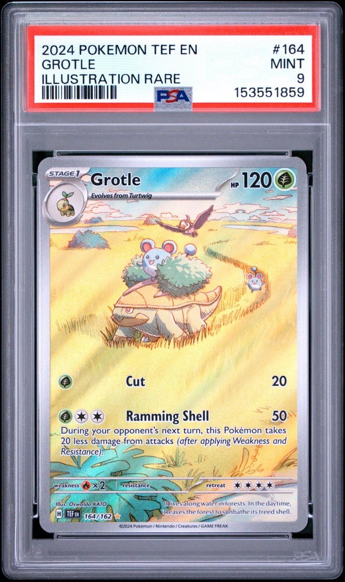 Pokemon - PSA 9 Grotle 164/162 Temporal Forces - Mega Cash Sydney