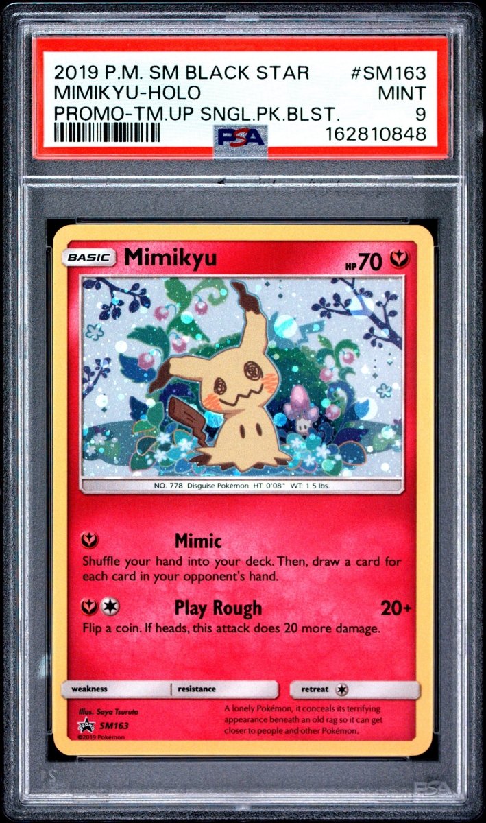 Pokémon - PSA 9 Mimikyu SM163 - Mega Cash Sydney