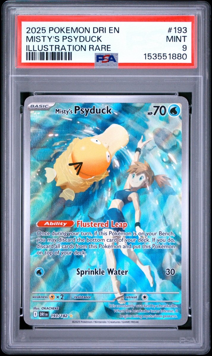Pokémon - PSA 9 Misty’s Psyduck 193/182 Destined Rivals - Mega Cash Sydney