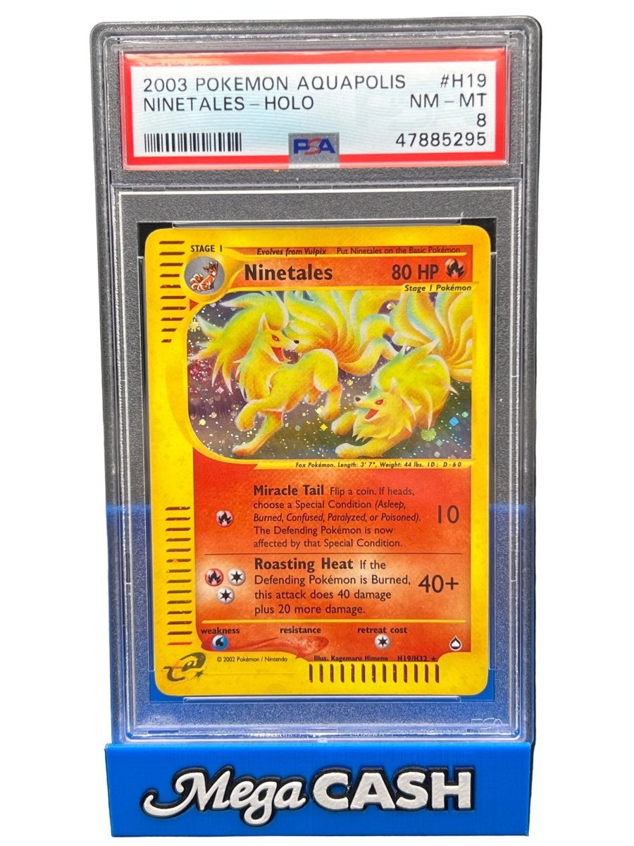 Pokémon - PSA 9 Ninetales Holo - H19/H32 Aquapolis - Mega Cash Sydney