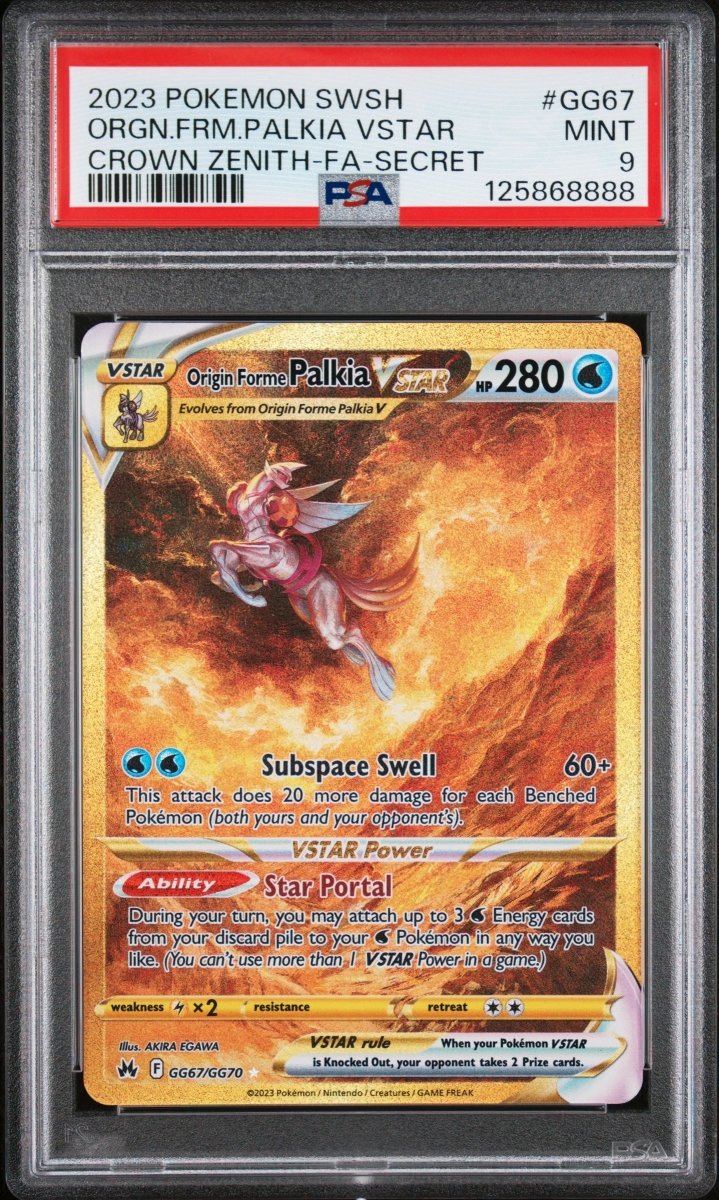 Pokémon - PSA 9 - Origin Forme Palkia V Star GG67/GG70 - Mega Cash Sydney