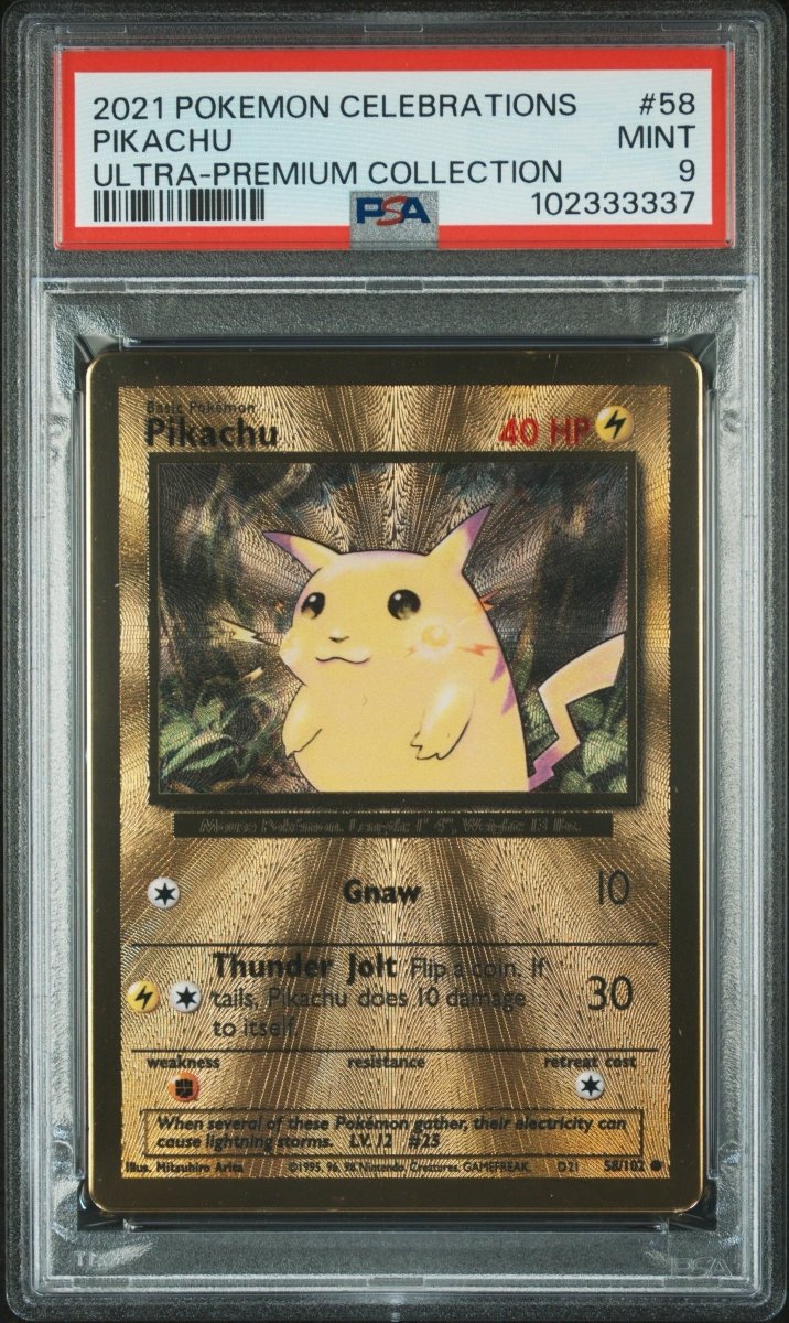 Pokemon - PSA 9 Pikachu 58/102 Celebrations - Mega Cash Sydney