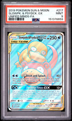 Pokémon - PSA 9 Slowpoke & Psyduck GX 217/236 Unified Minds - Mega Cash Sydney