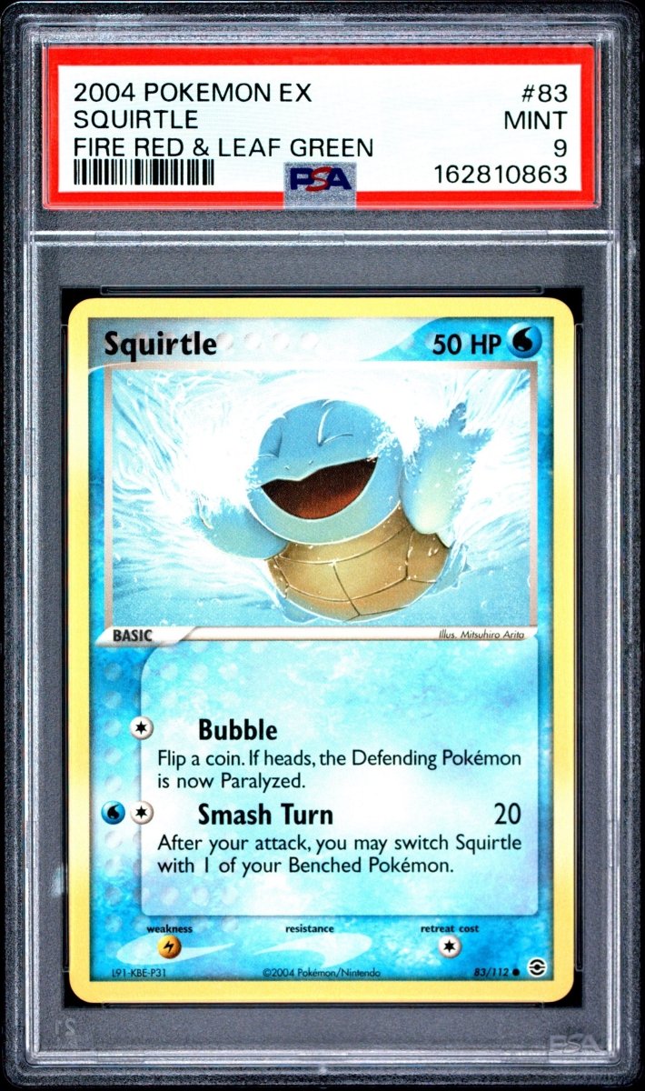 Pokémon - PSA 9 Squirtle 83/112 Fire Red & Leaf Green - Mega Cash Sydney