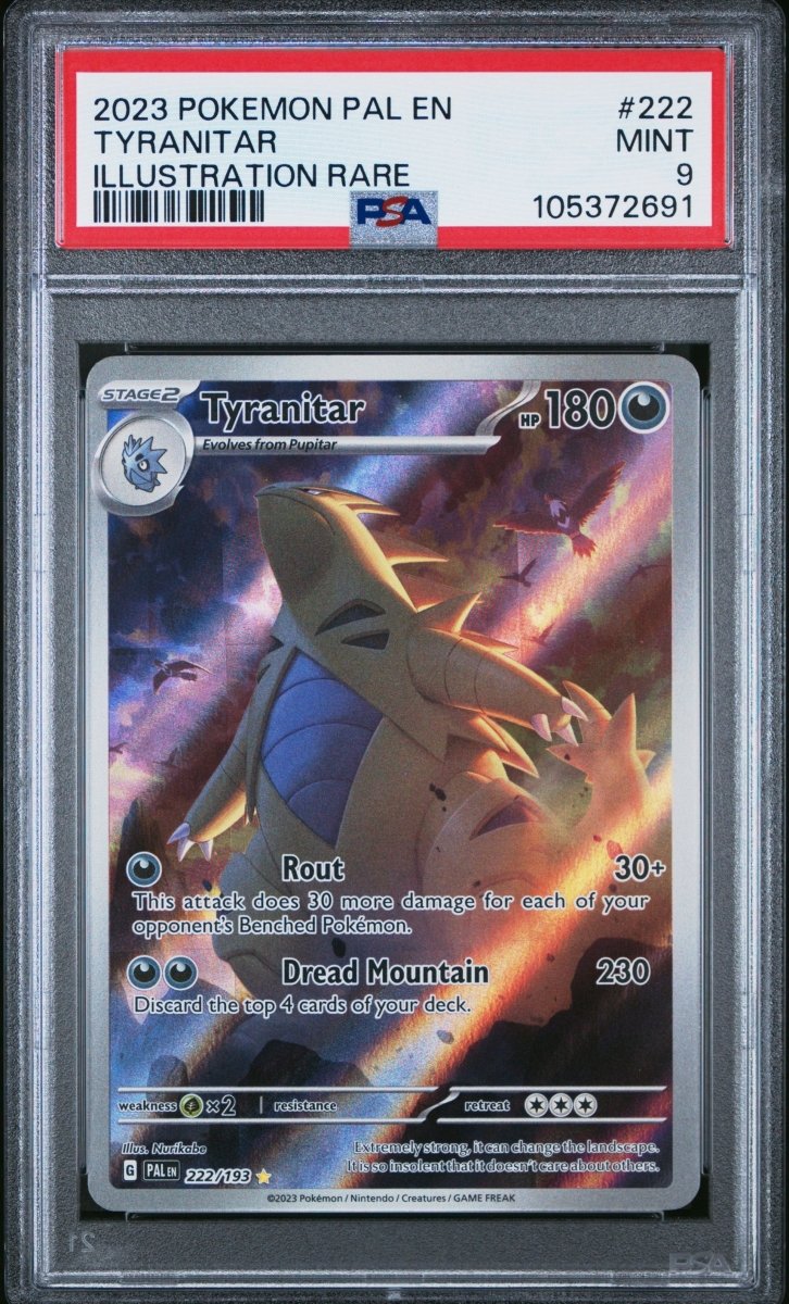 Pokémon - PSA 9 Tyranitar 222/193 Paldea Evolved - Mega Cash Sydney