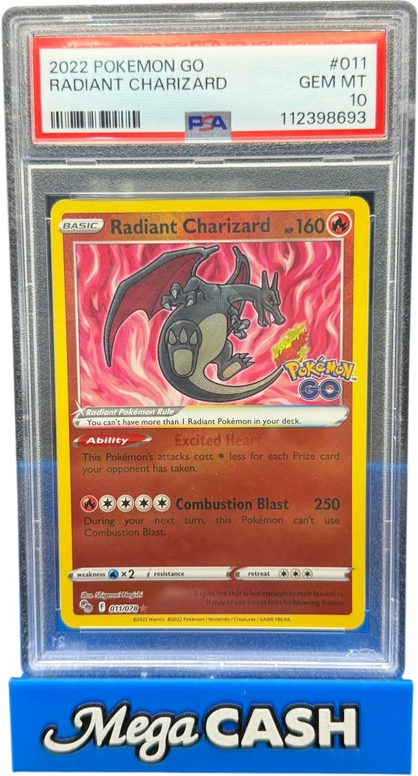 Pokémon - Radiant Charizard 011/078 PSA 10 - Mega Cash Sydney