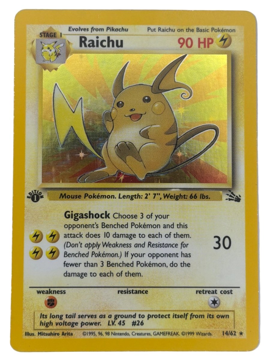 Pokemon- Raichu HOLO 14/62 - Mega Cash Sydney